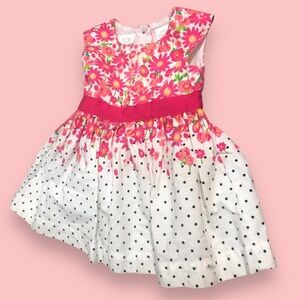 Koala‎ Kids Baby Girl size 3-6 months Dress Pink Floral Polka Dot Summer Dress